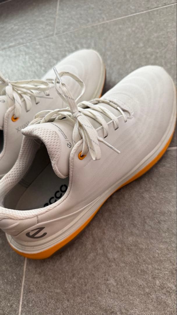 ecco/ゴルフシューズ/ホワイト/2ラウンド着用のみ/サイズ40