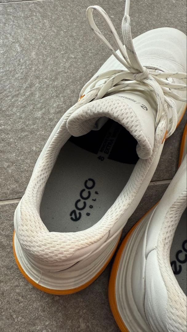 ecco/ゴルフシューズ/ホワイト/2ラウンド着用のみ/サイズ40