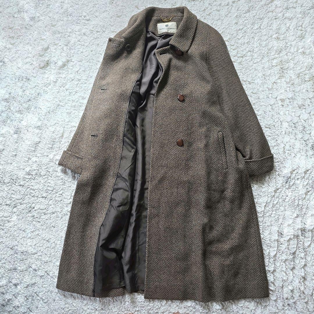 PIERRE BALMAIN バルマン カシミヤ100% ロングコート ダブル