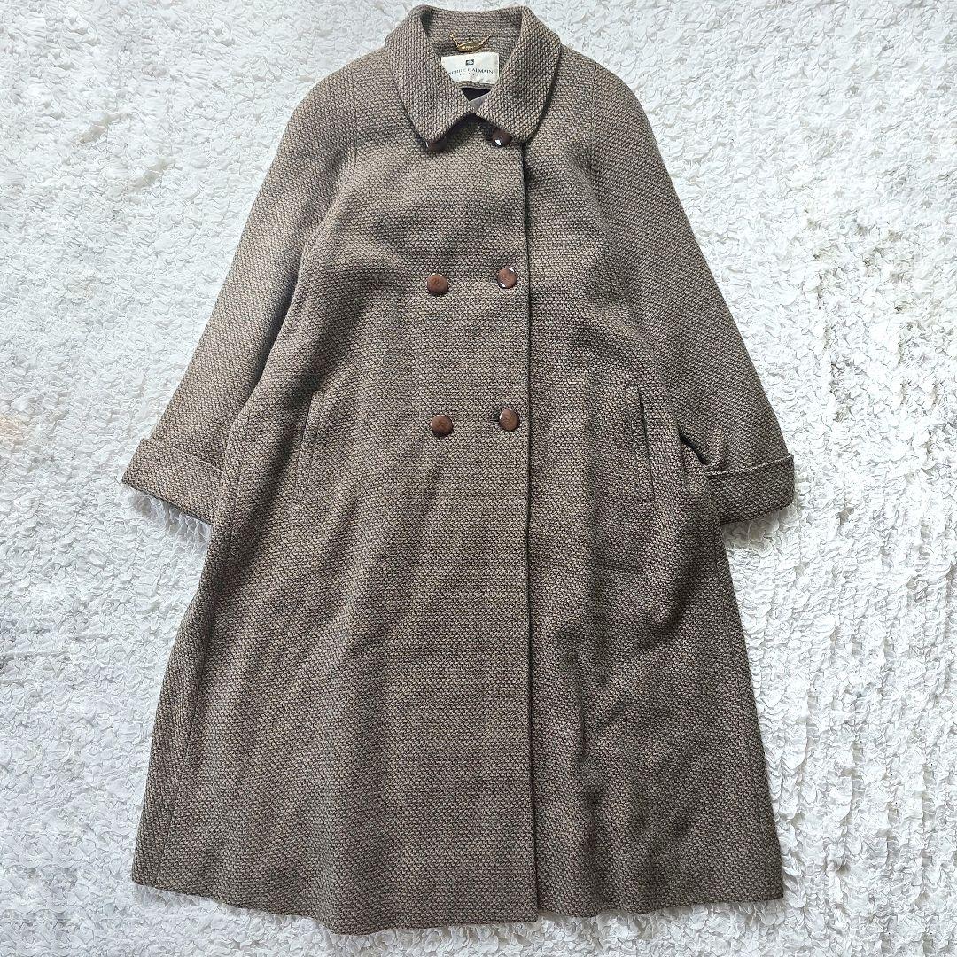 PIERRE BALMAIN バルマン カシミヤ100% ロングコート ダブル