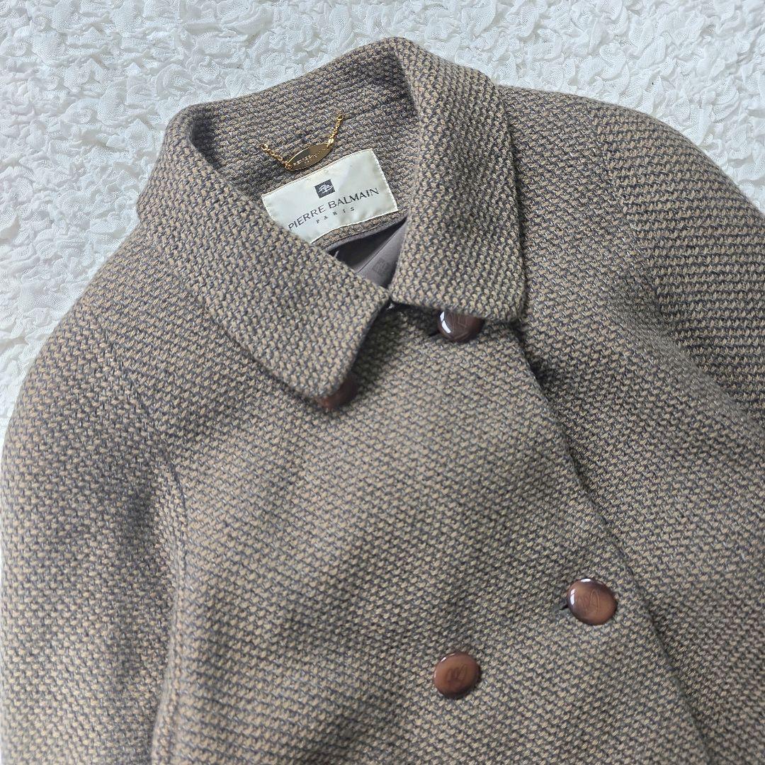 PIERRE BALMAIN バルマン カシミヤ100% ロングコート ダブル