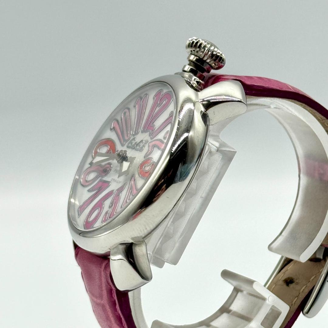 稼働品 GaGa MILANO ガガミラノ 腕時計 マヌアーレ40 シェル文字盤