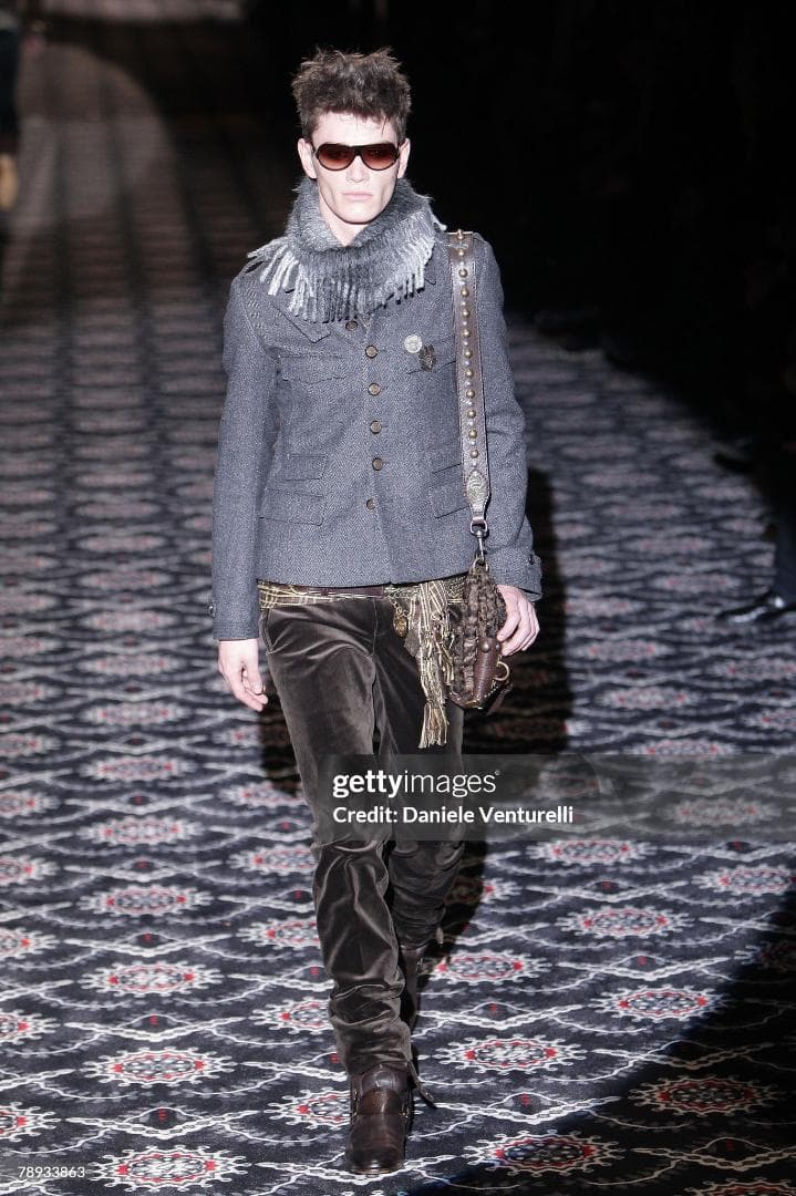 GUCCI ウール ジャケット 44 グレー コレクション 2007AW 美品