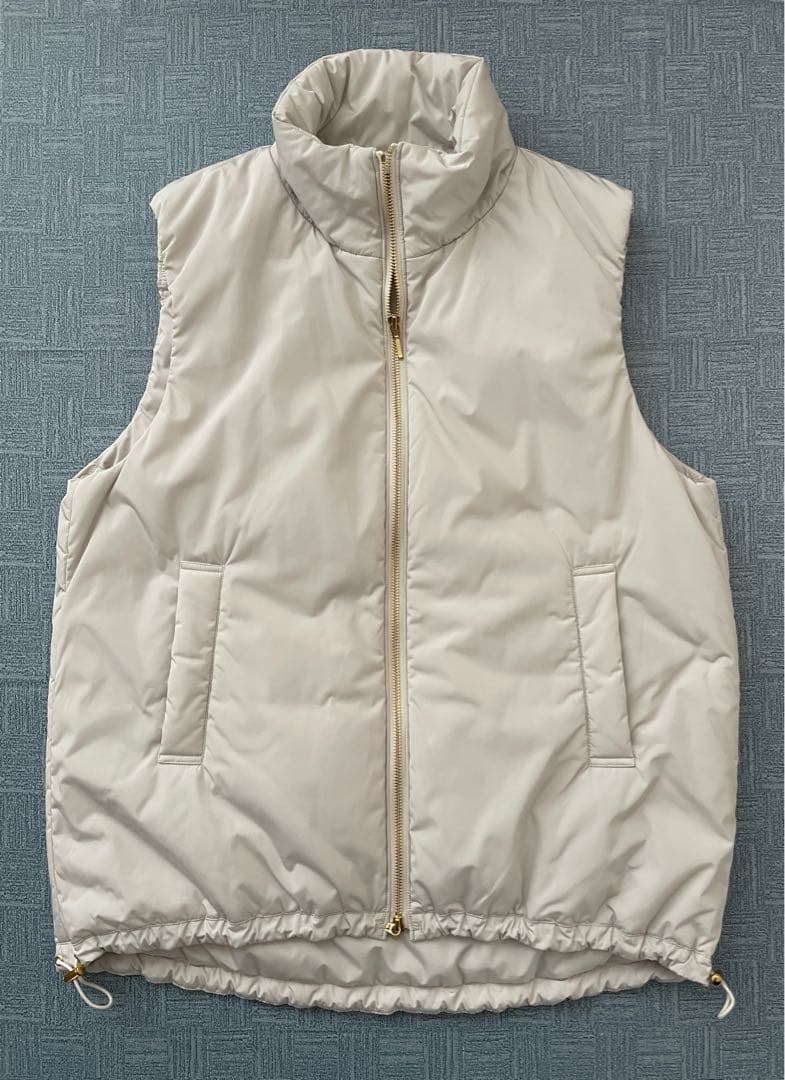 23区【洗える】中綿 パティング ベスト　アイボリー系 38