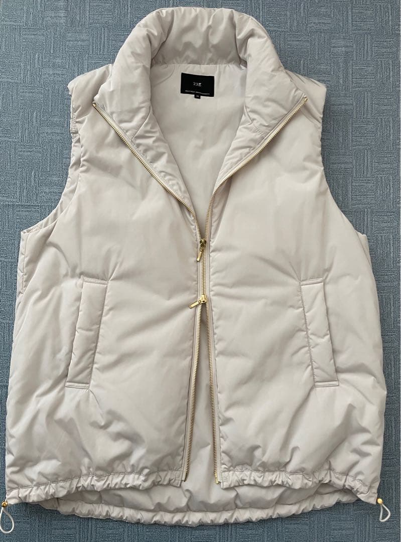 23区【洗える】中綿 パティング ベスト　アイボリー系 38