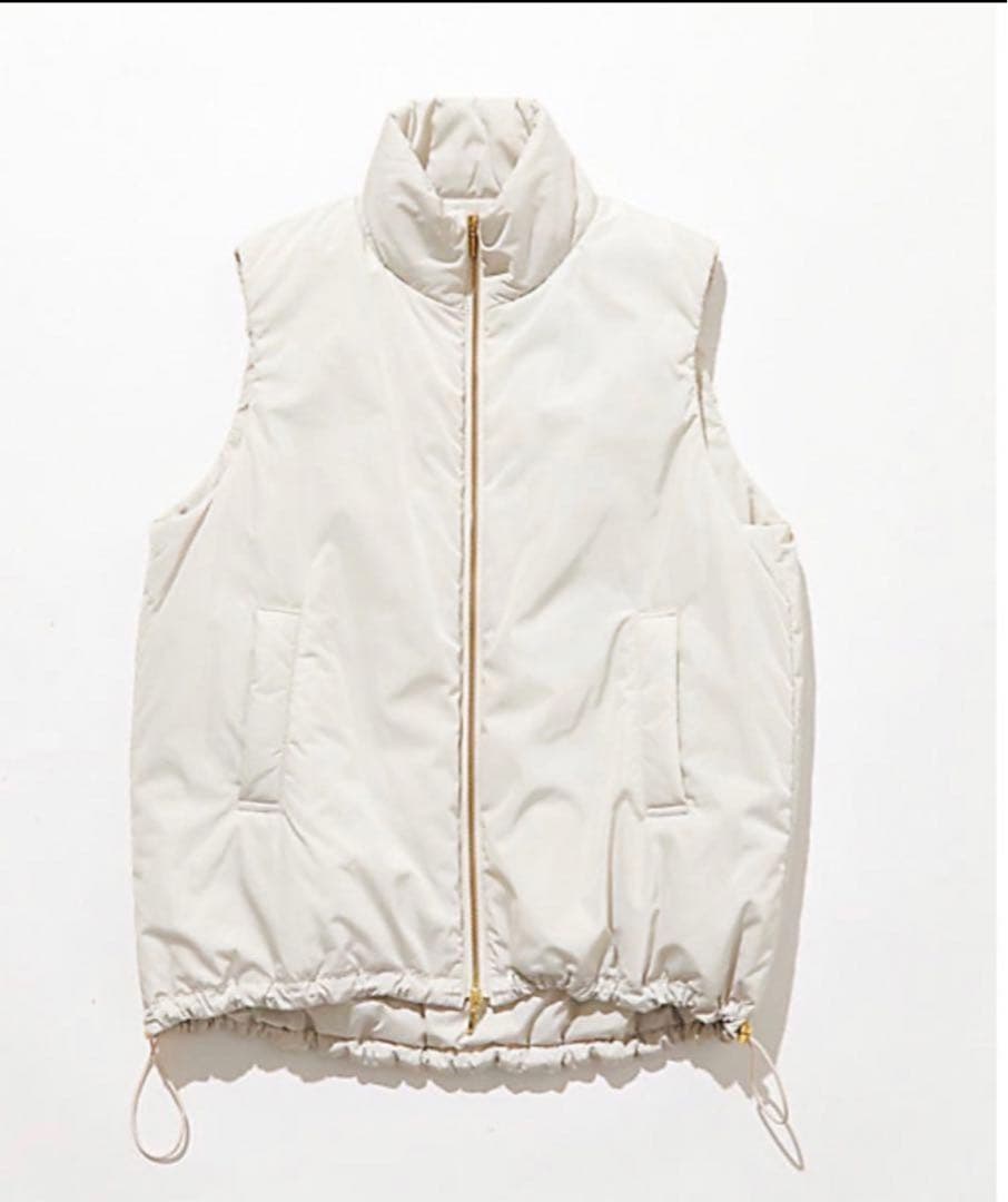 23区【洗える】中綿 パティング ベスト　アイボリー系 38