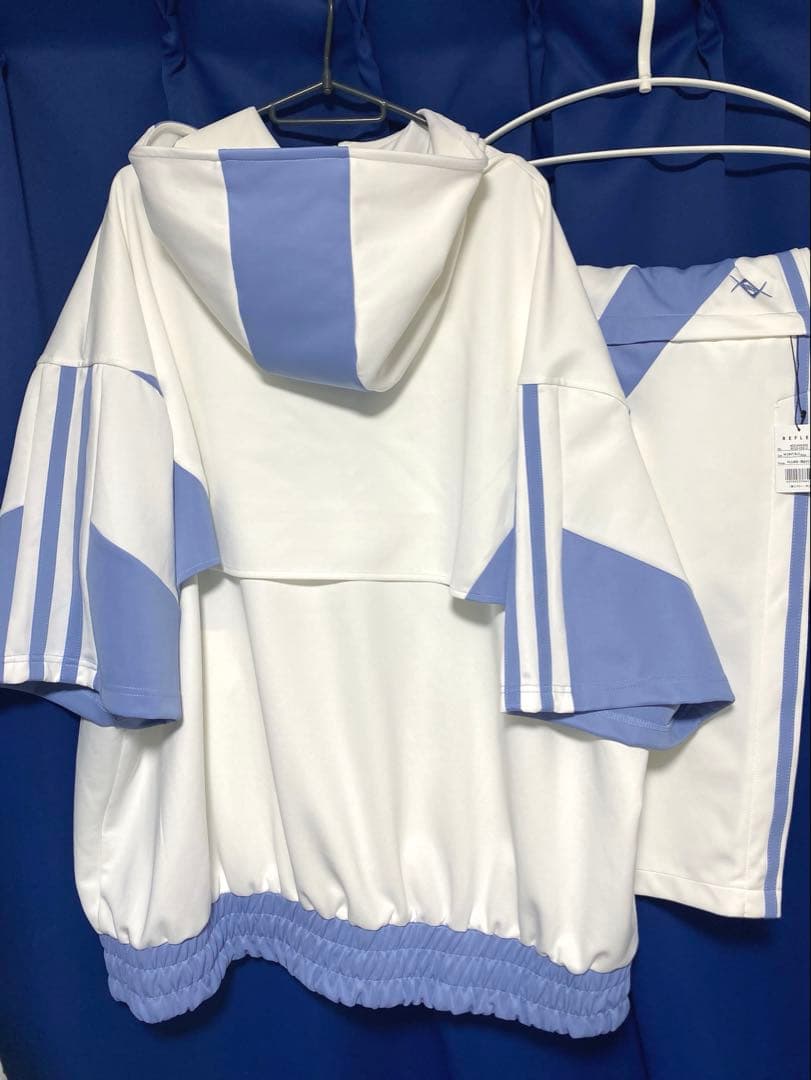 REFLEMレフレム BIG切替ハーフスリーブジャージパーカー【上下セット】