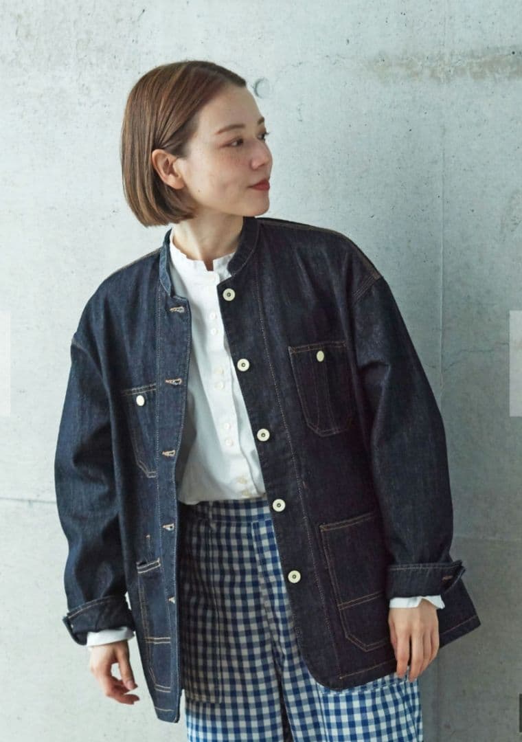 【PAR ICI】12.5OZデニム カバーオール ネイビー