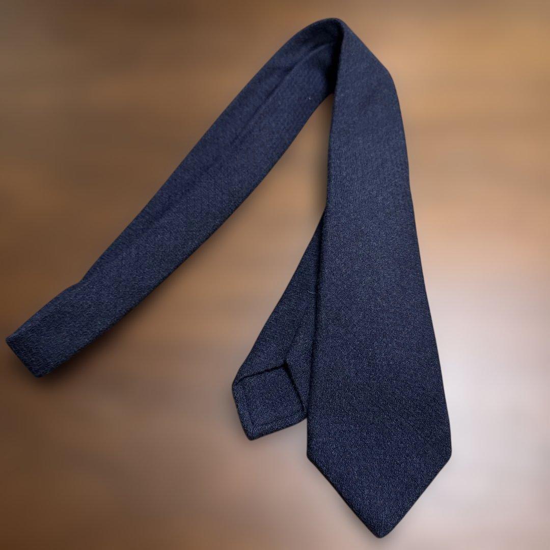 mk　Kiton ネイビーカシミアネクタイ