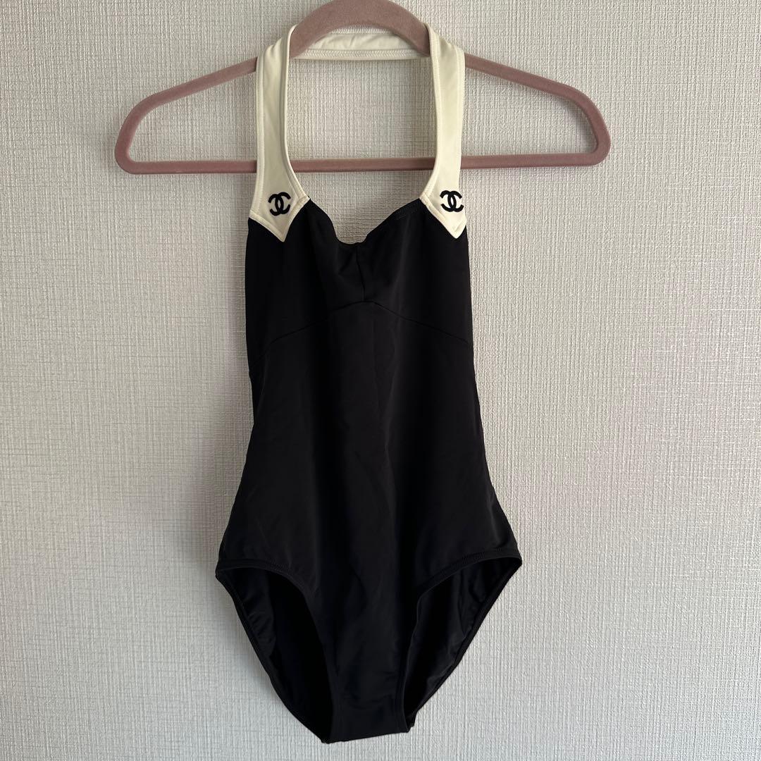 希少 ヴィンテージ CHANEL 未使用　ワンピース水着 40