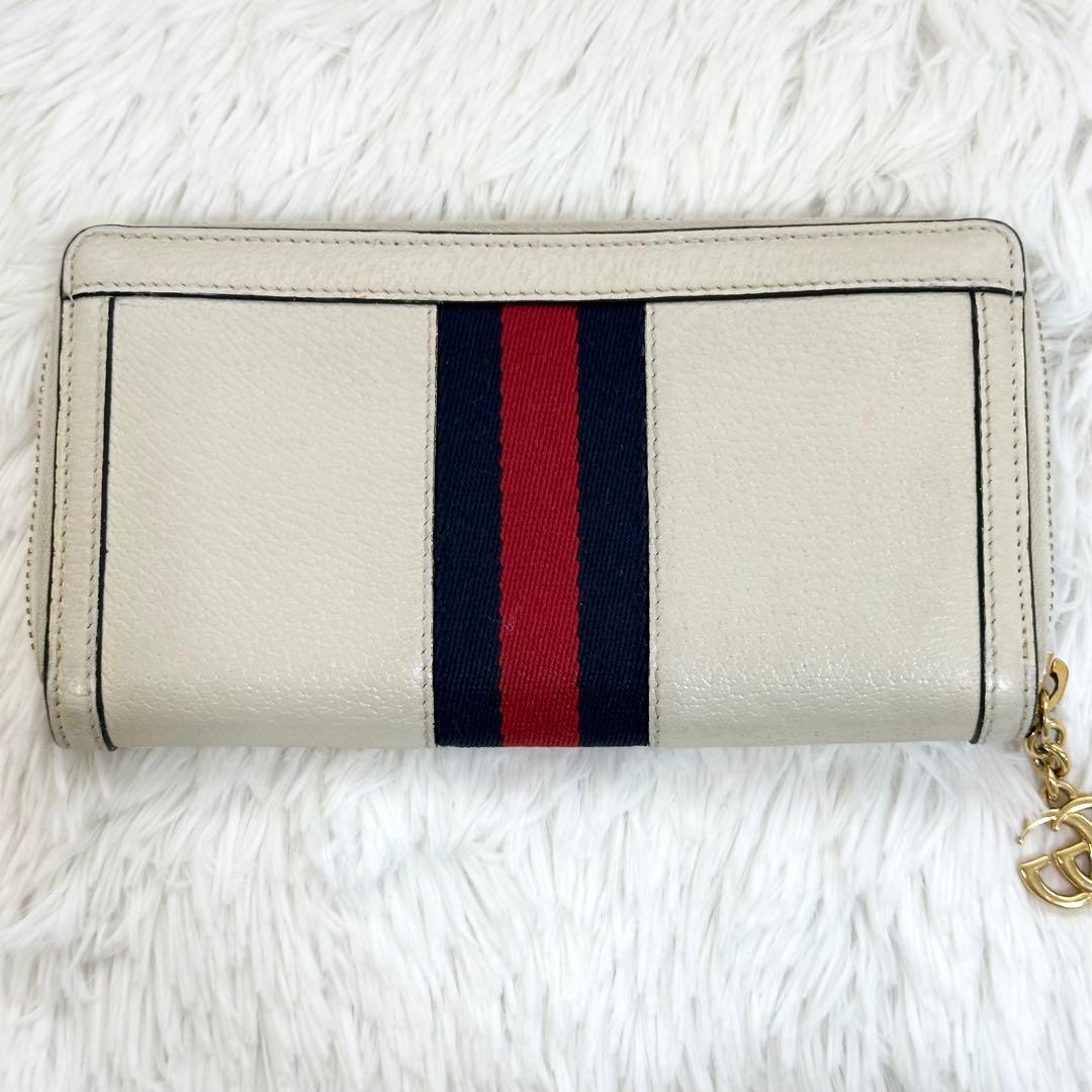 GUCCI 長財布 オフィディア シェリーライン GG マーモント ホワイト