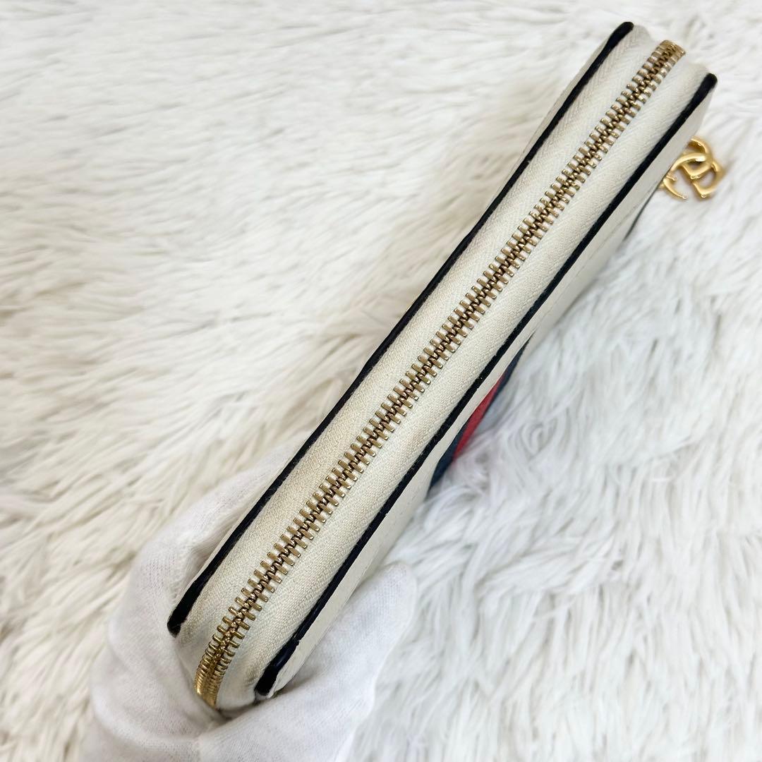 GUCCI 長財布 オフィディア シェリーライン GG マーモント ホワイト