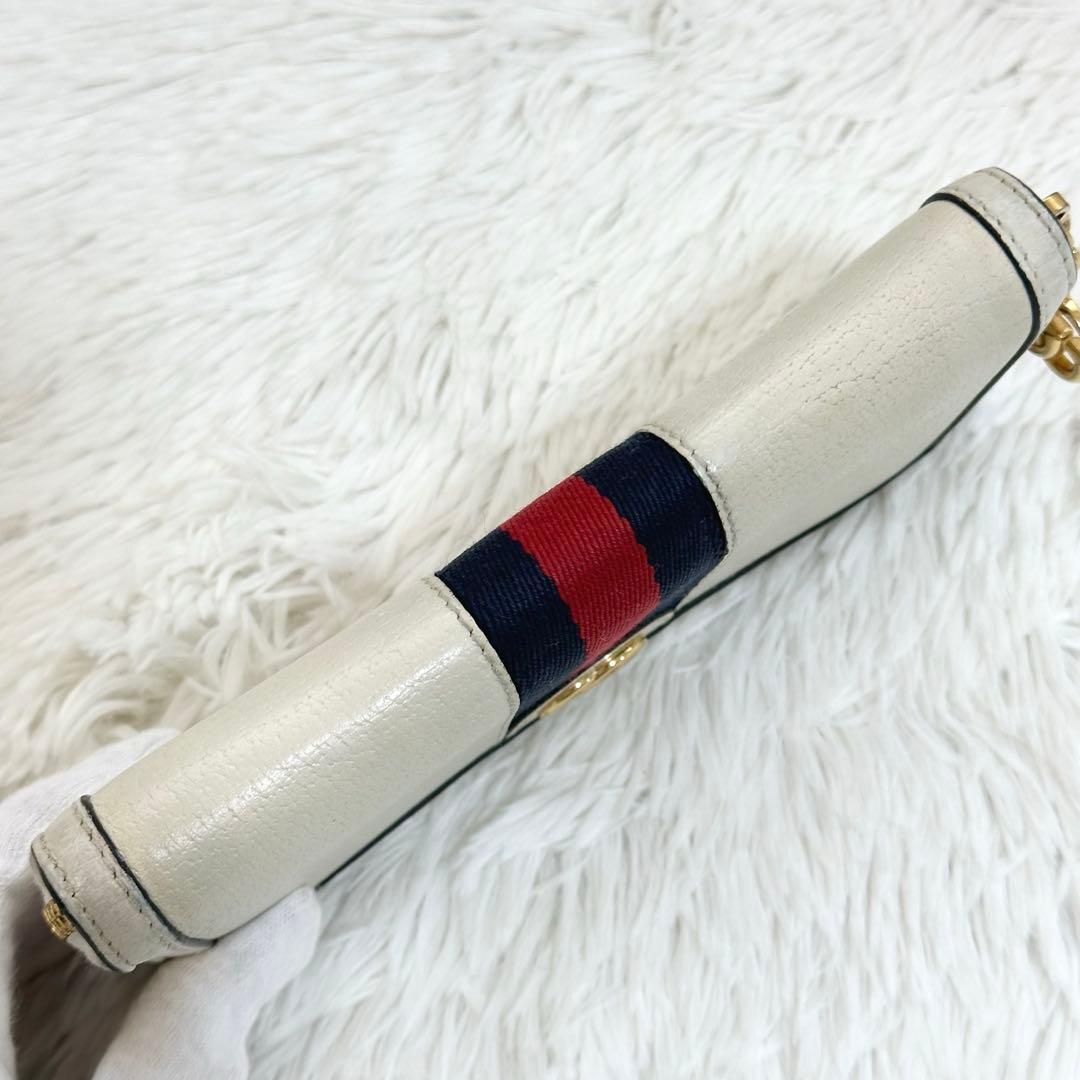 GUCCI 長財布 オフィディア シェリーライン GG マーモント ホワイト