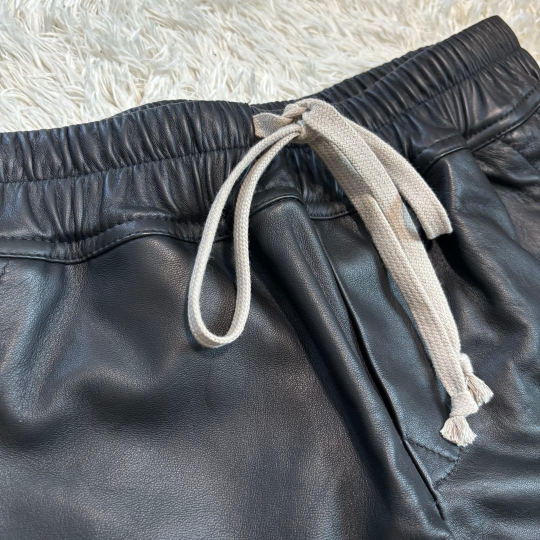 極美品✨Rick Owens ドローストリング　レザー　ショートパンツ 38