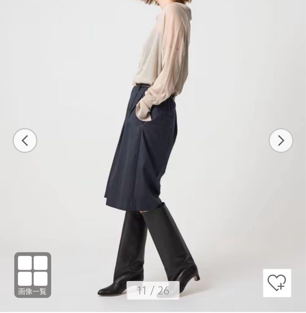 conte＞ストライプ ヘリンボーン ハーフパンツ