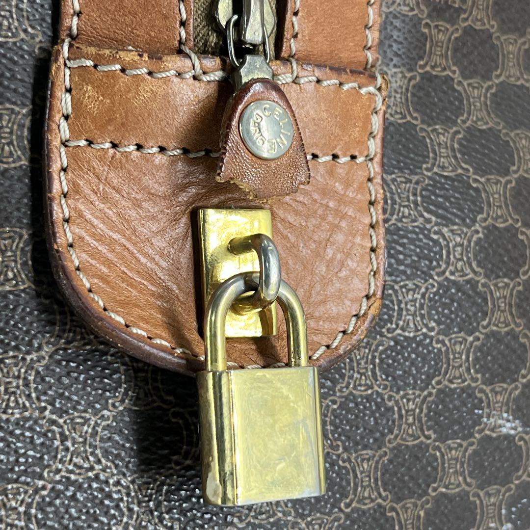 希少サイズ　オールド　セリーヌ　マカダム柄　ボストンバッグ　トリオンフ　y2k