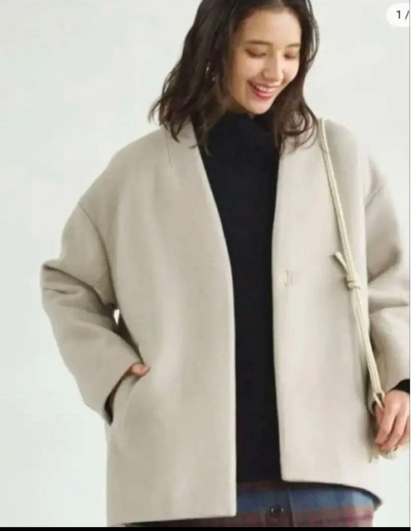 グリーンレーベル【矢野未希子さん着用】ヴィクトリアン ウール ハーフコート