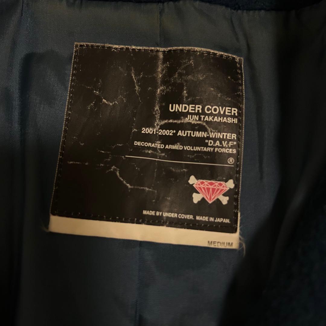 01AW UNDERCOVER D.A.V.F期 宝飾刺繍ウールコート