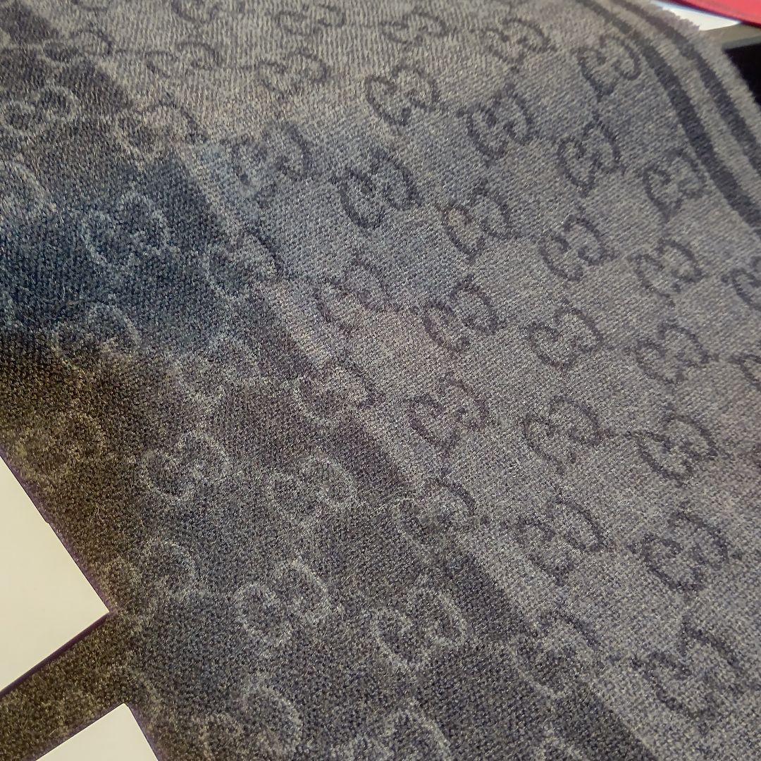 ❤美品箱付き❤GUCCI マフラー ストール ショール スカーフ❤グレー❤