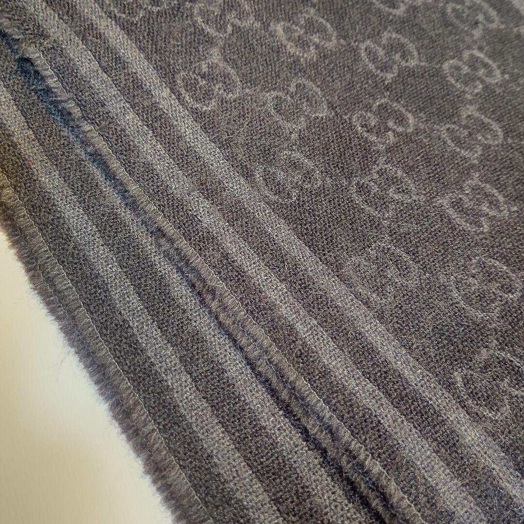 ❤美品箱付き❤GUCCI マフラー ストール ショール スカーフ❤グレー❤