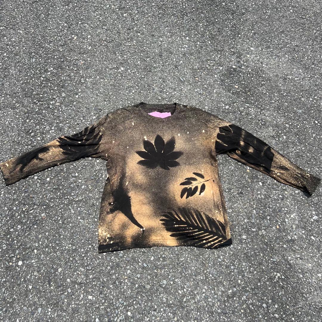 Dinoworks ブリーチ加工　ロングTシャツ