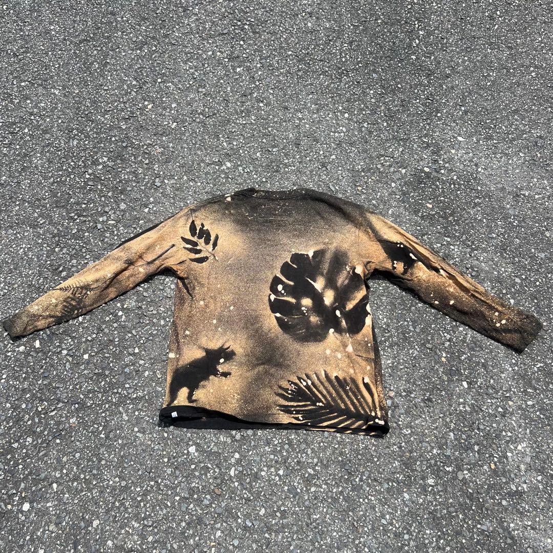 Dinoworks ブリーチ加工　ロングTシャツ