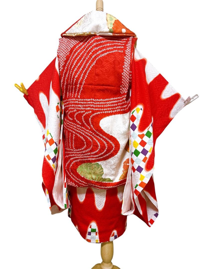 【着物のみ】アンティーク品♡七五三　3歳　女の子　セット　一式　レトロ　絞り