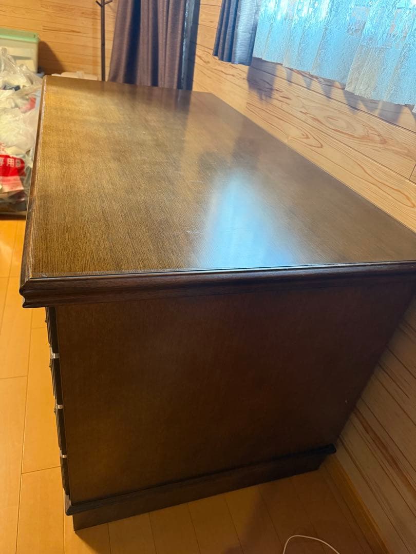 カリモク コロニアルシリーズ 書斎デスク 社長机　取扱説明書付き