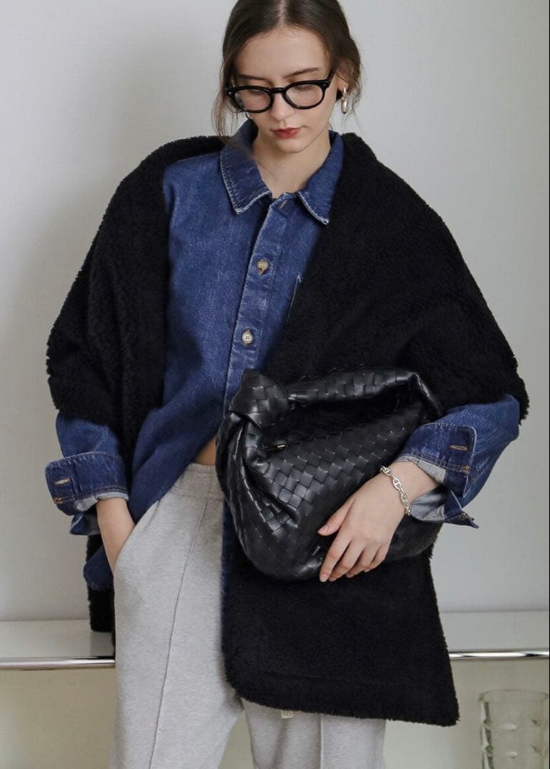 新品★【Musee別注QTUMEクチューム ボア×スウェードリバーシブルストール