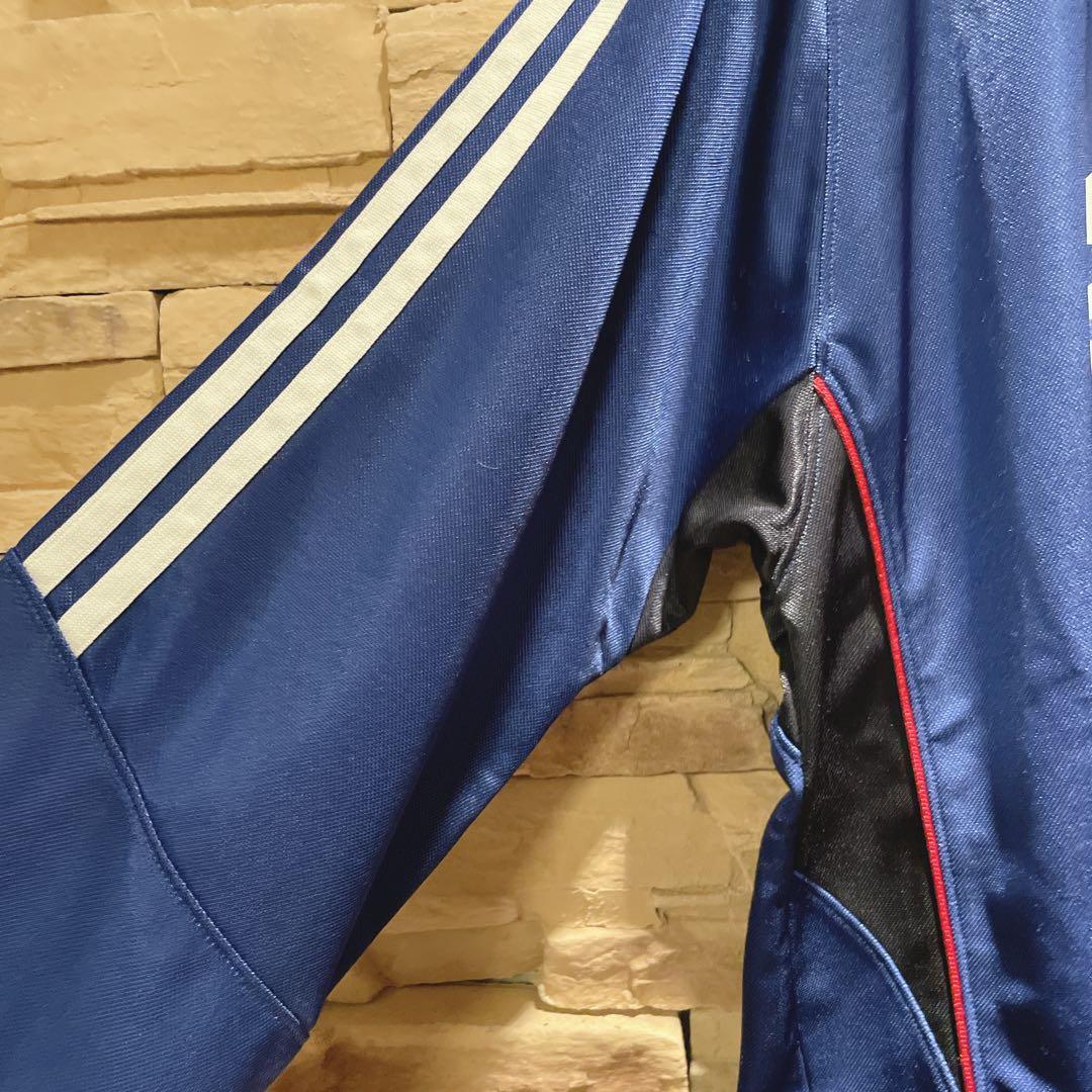 【美品】y2k/常田大希/adidas/長袖ゲームシャツ/デカロゴ/絶妙配色/L