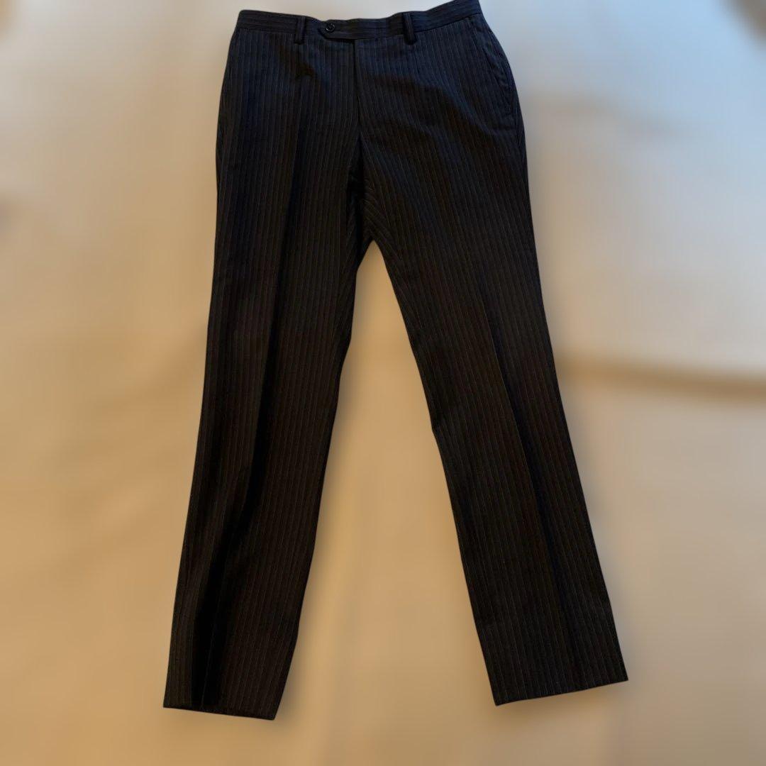 超メルカリ市‼️BURBERRY ブラックダークグレー ストライプスーツ