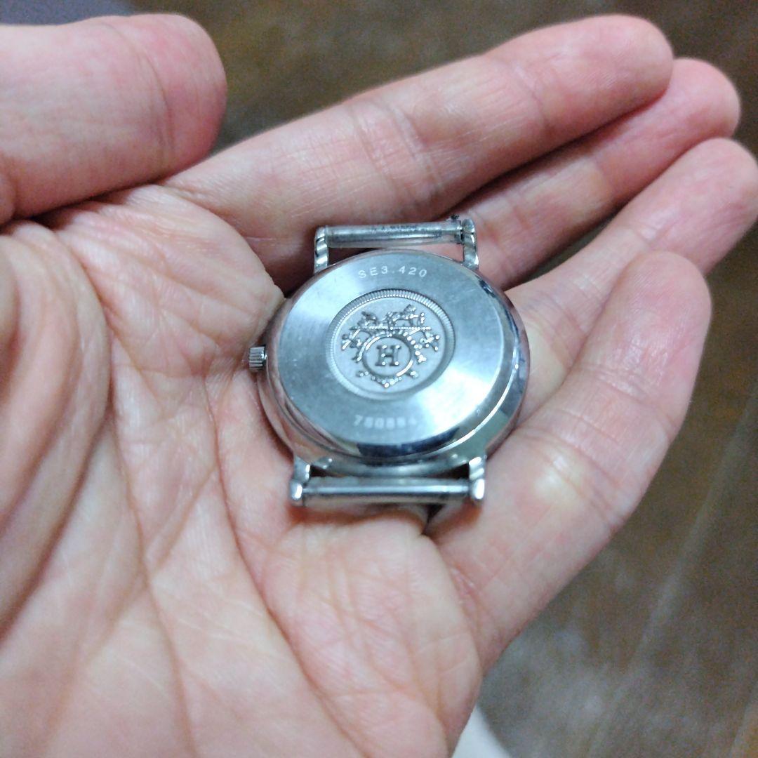 HERMES エルメス セリエ メンズ腕時計　本皮新品ベルト　要オーバーホール