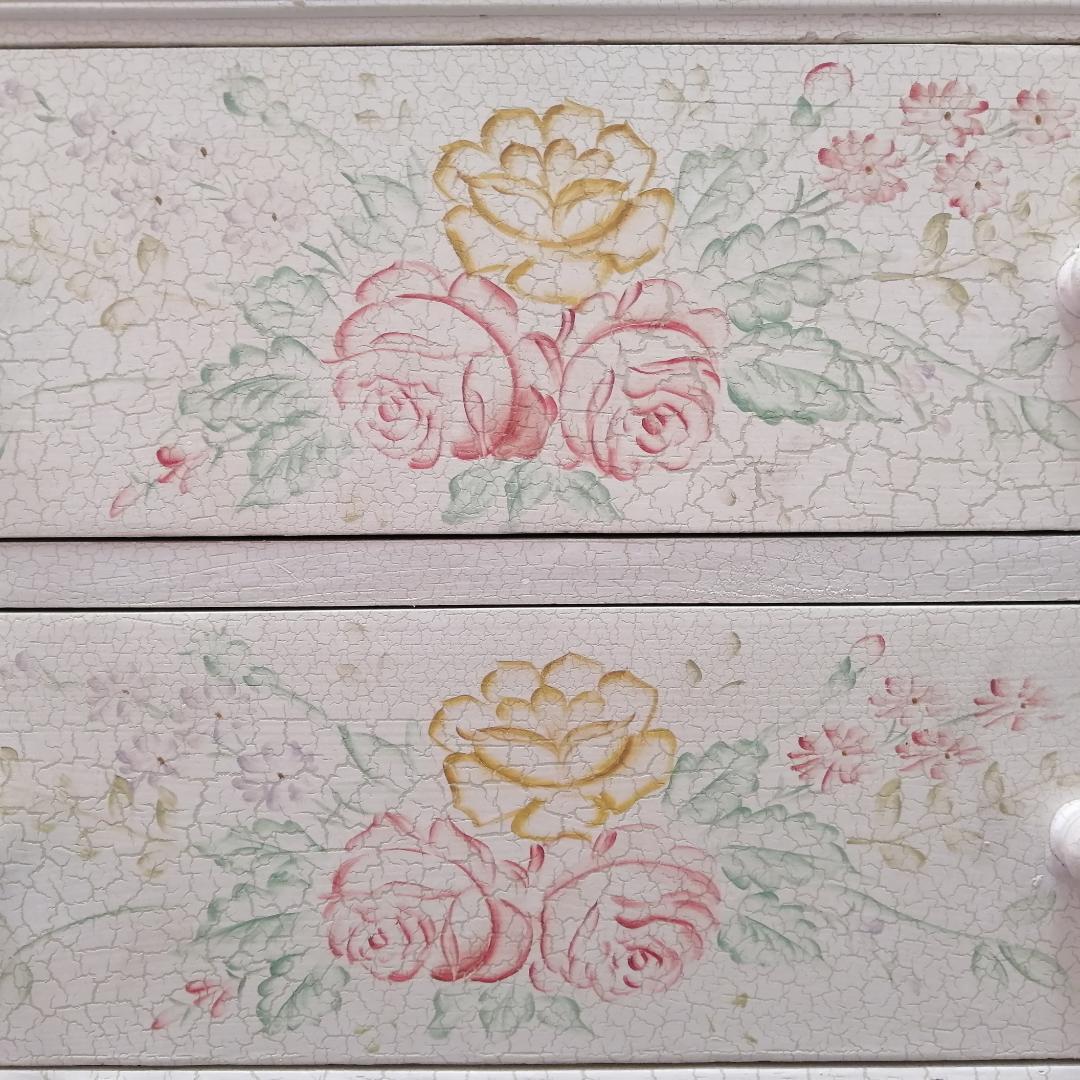 ロココ調　クラシック　イタリア　チェスト　キャビネット　サイドボード　猫脚　花柄