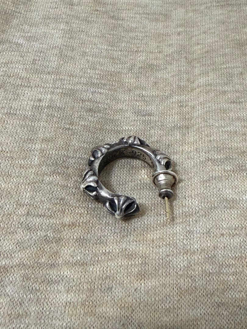 CHROME HEARTS クロムハーツ クロスバンド フープピアス シルバー