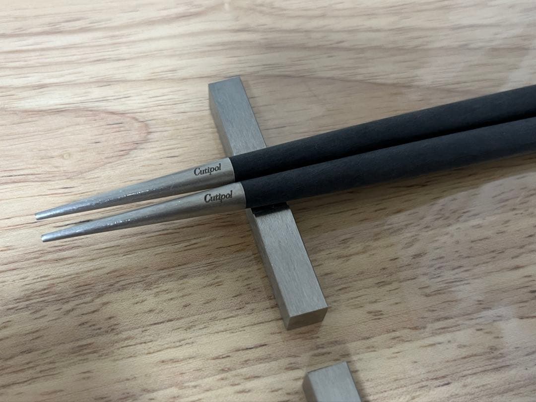 3セット　クチポール　ゴア　ブラック　箸　箸置き　新品 : 素人保管品