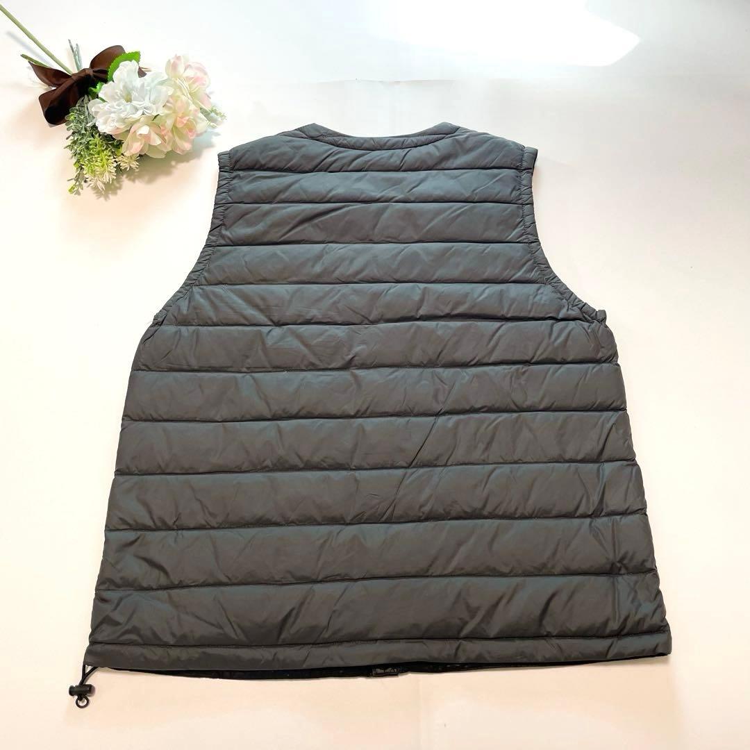 定番✨ダントン インナーダウンベスト グレー 34 S レディース クルーネック
