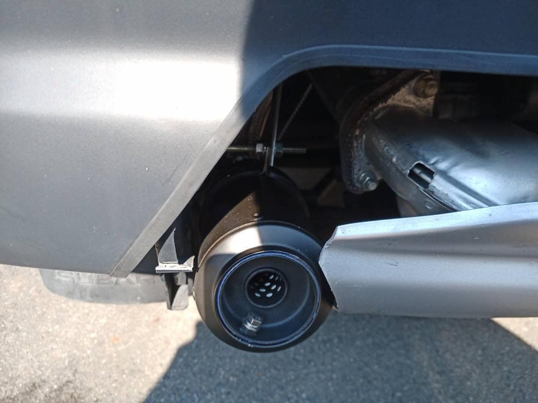 ブラックサイレンサー　スバル サンバー社外マフラー エキパイ0.8m