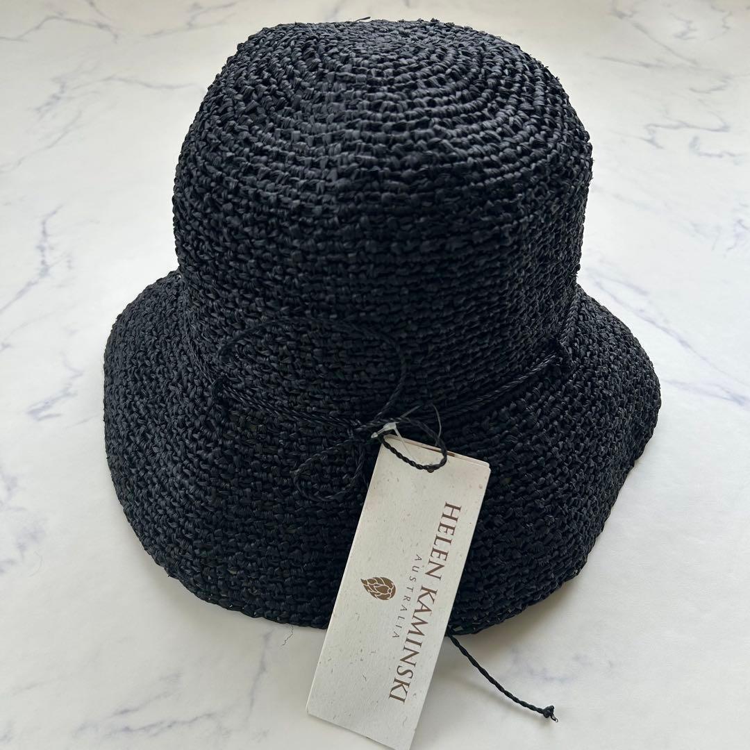 新品 ヘレンカミンスキー 麦わら帽子 ストローハット つば約10cm