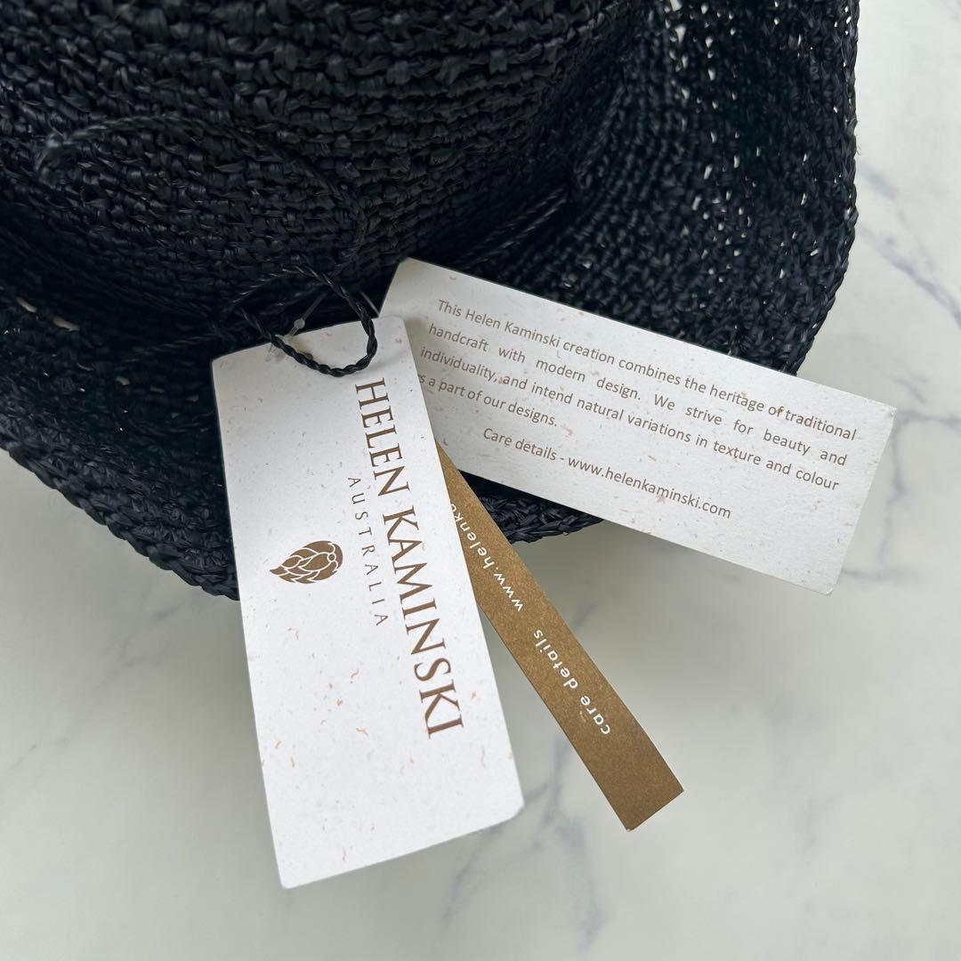 新品 ヘレンカミンスキー 麦わら帽子 ストローハット つば約10cm