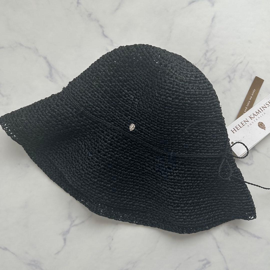 新品 ヘレンカミンスキー 麦わら帽子 ストローハット つば約10cm