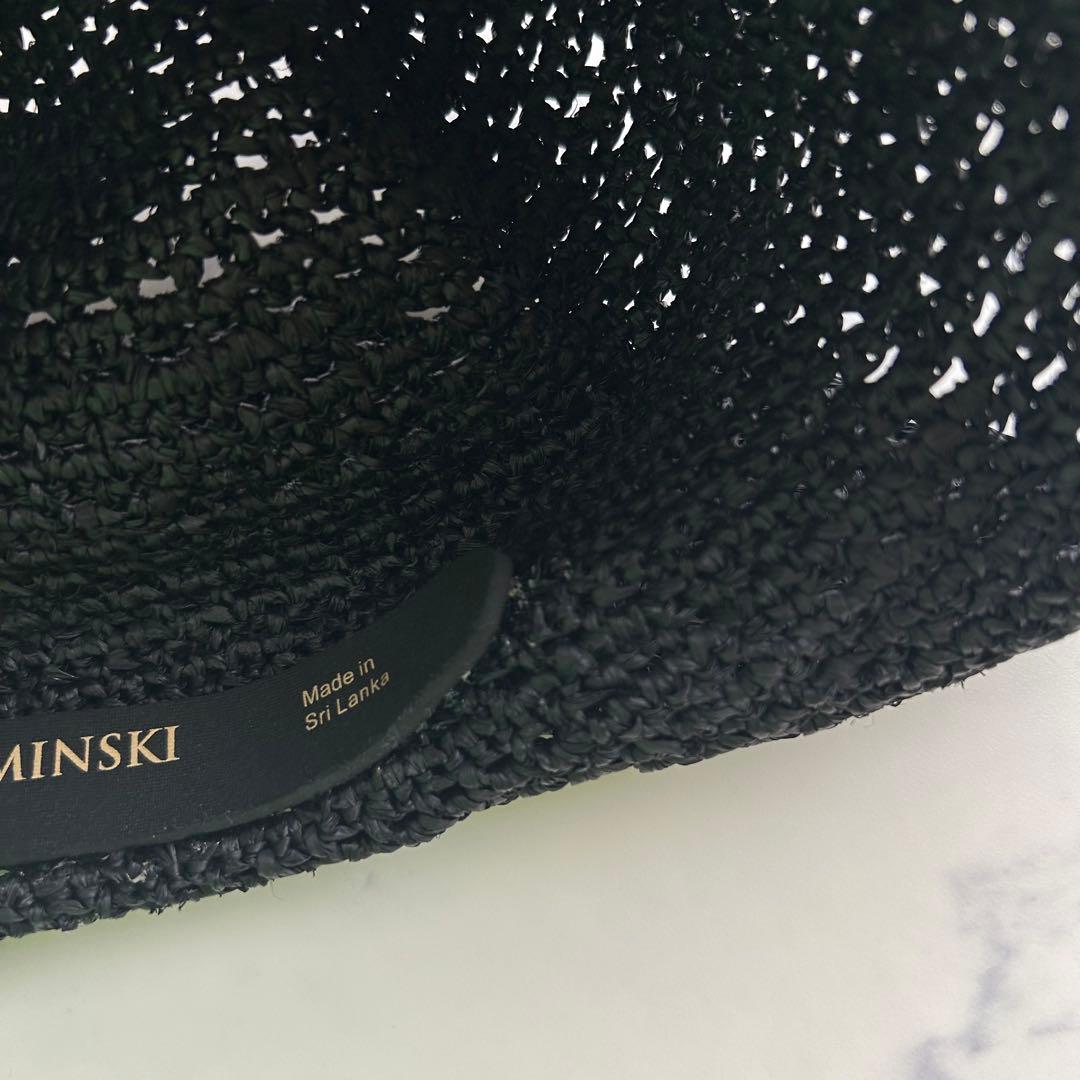 新品 ヘレンカミンスキー 麦わら帽子 ストローハット つば約10cm