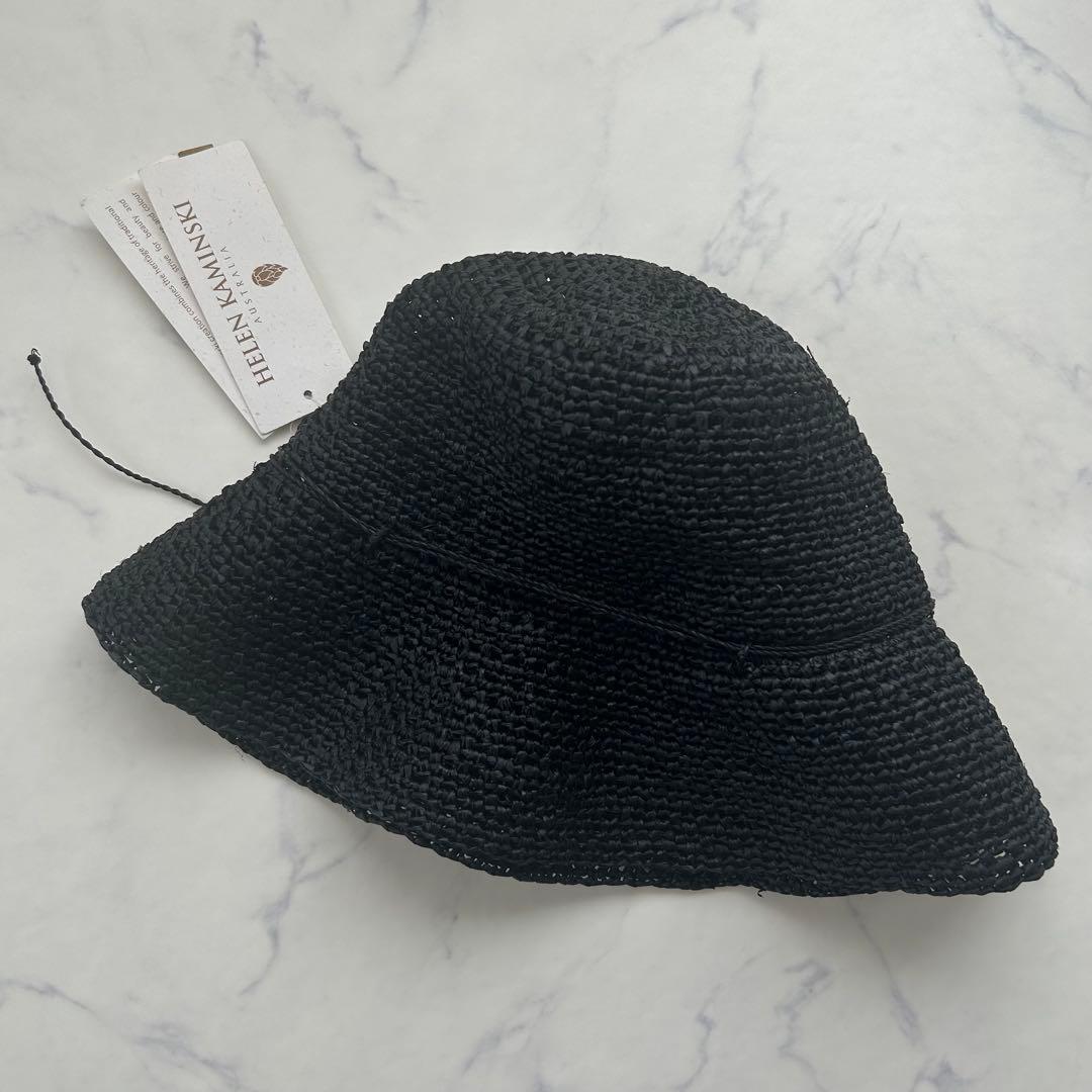 新品 ヘレンカミンスキー 麦わら帽子 ストローハット つば約10cm