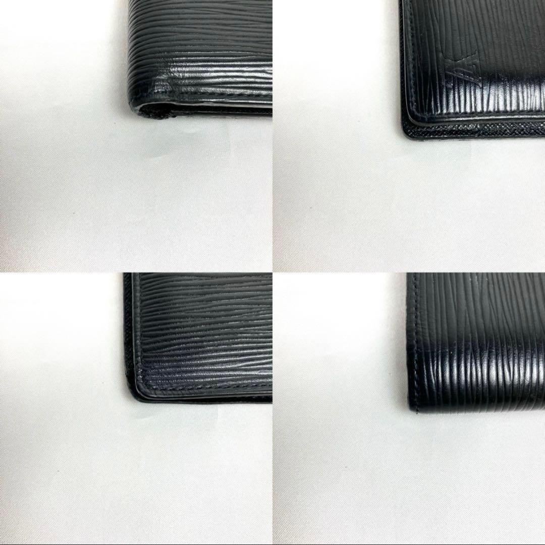 【美品】ルイヴィトン　エピ　ポルトフォイユ　ミュルティプル　M60662 黒