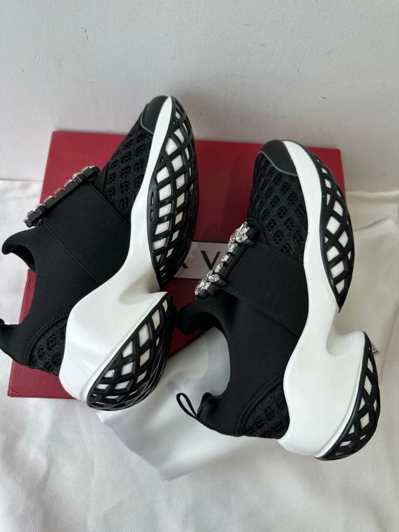 ROGER VIVIER ヴィヴ ラン ファブリック スニーカー36