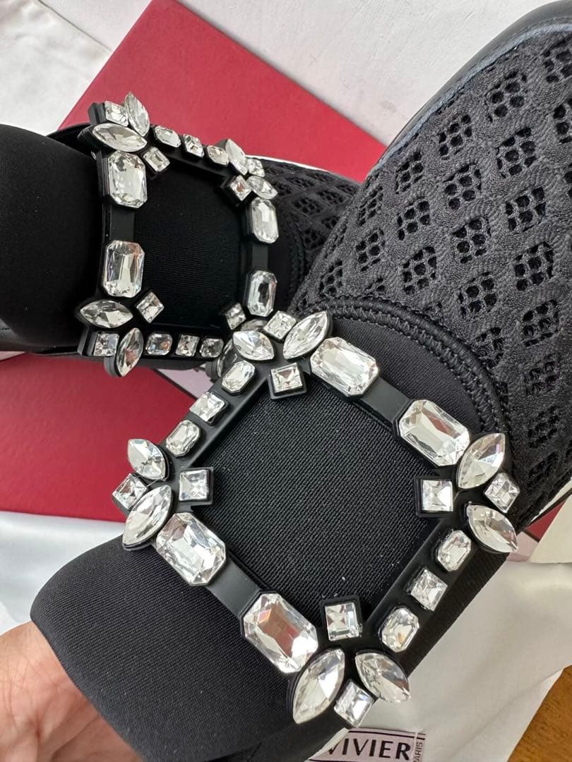 ROGER VIVIER ヴィヴ ラン ファブリック スニーカー36