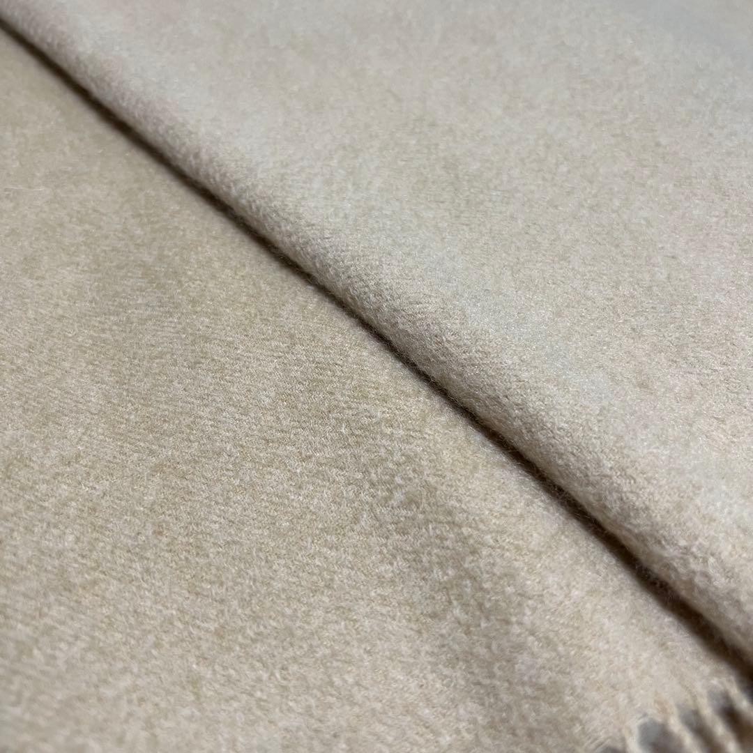 ジョンストンズ　大判　ストール　カシミヤ　ベージュ　マフラー　カシミヤ100%