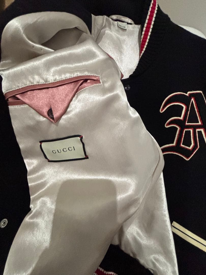 GUCCI アレッサンドロミケーレ スタジャン バーシティブルゾン 44