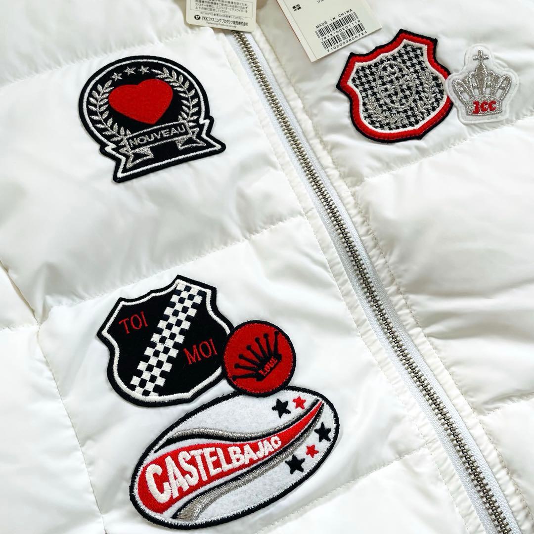 新品 未使用 カステルバジャック ダウンベスト ゴルフ ホワイト ワッペン 2