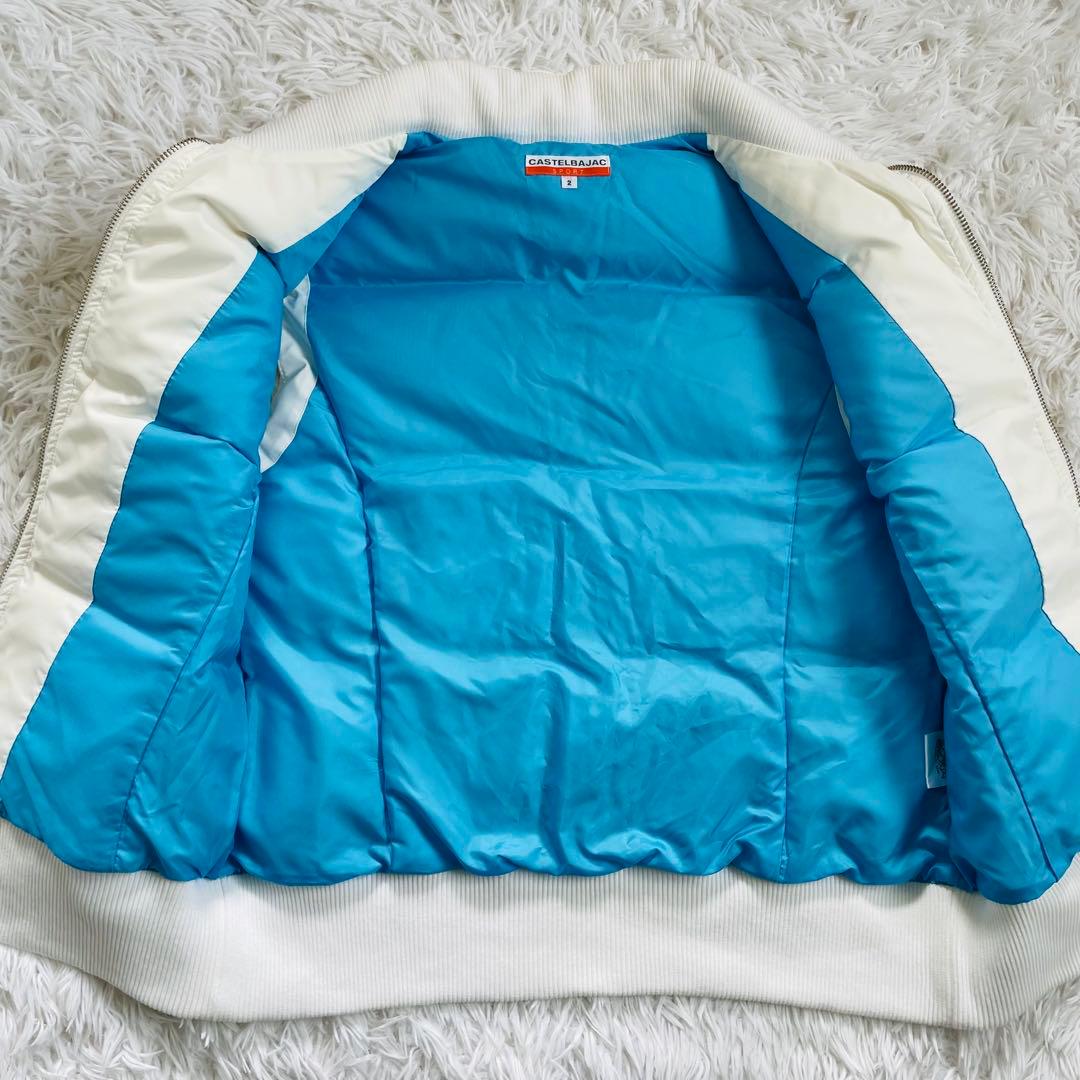 新品 未使用 カステルバジャック ダウンベスト ゴルフ ホワイト ワッペン 2