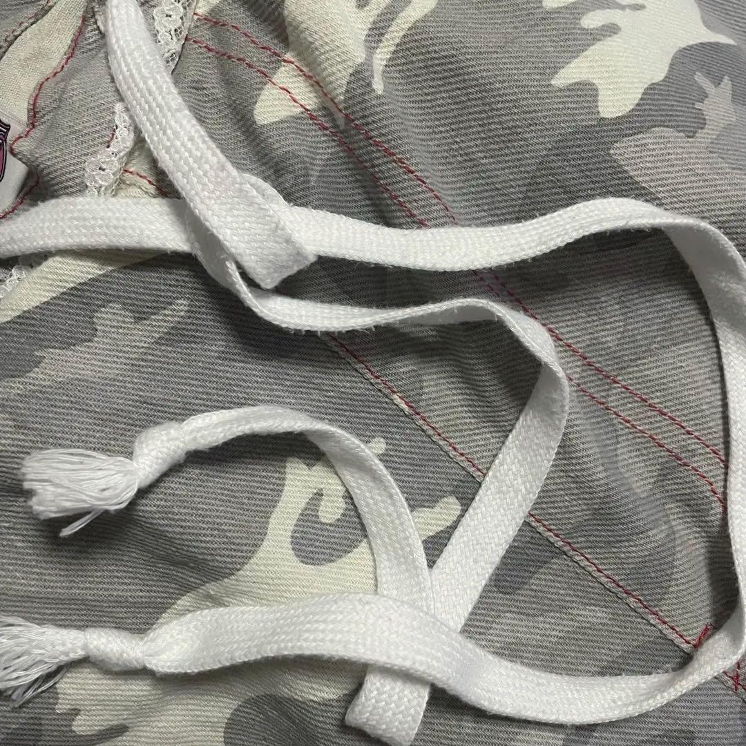 cherryquiri レースカーゴパンツ camo カモ 迷彩柄 リボン付き